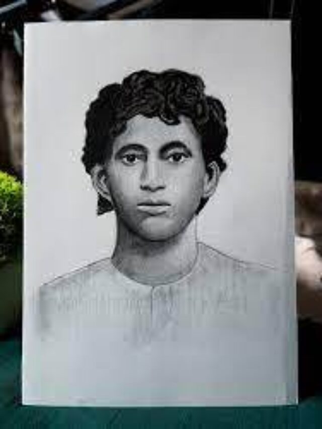 khudiram bose portrait in black and white
