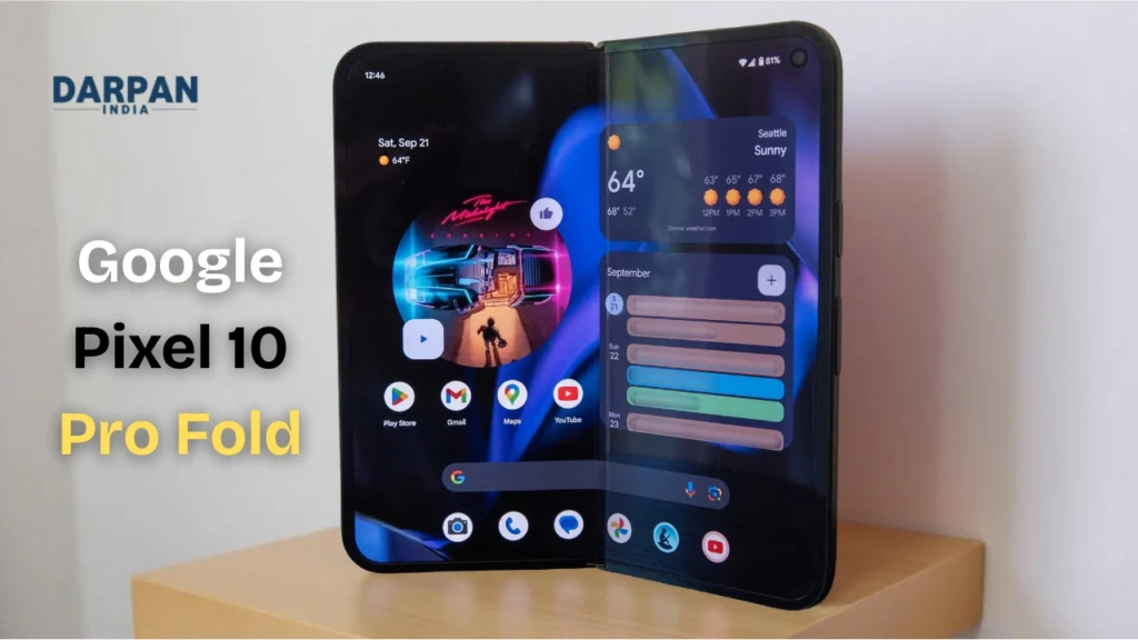 google pixel 10 pro fold main 120hz oled display opened flat