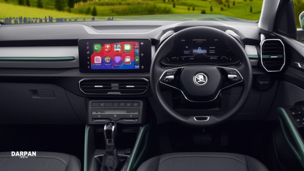 interior of skoda kylaq limited edition