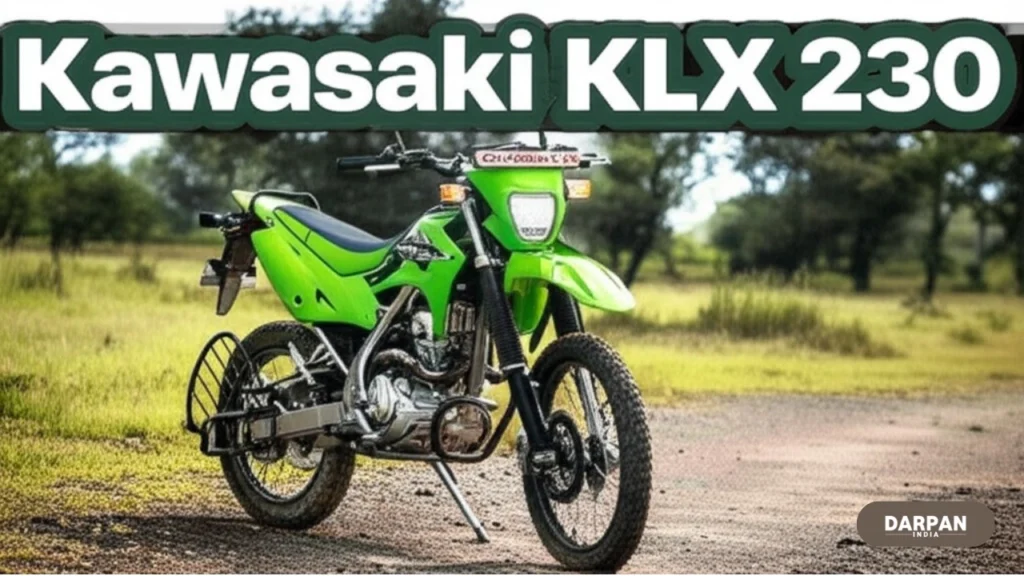 kawasaki klx 230 dual-sport motorcycle front view