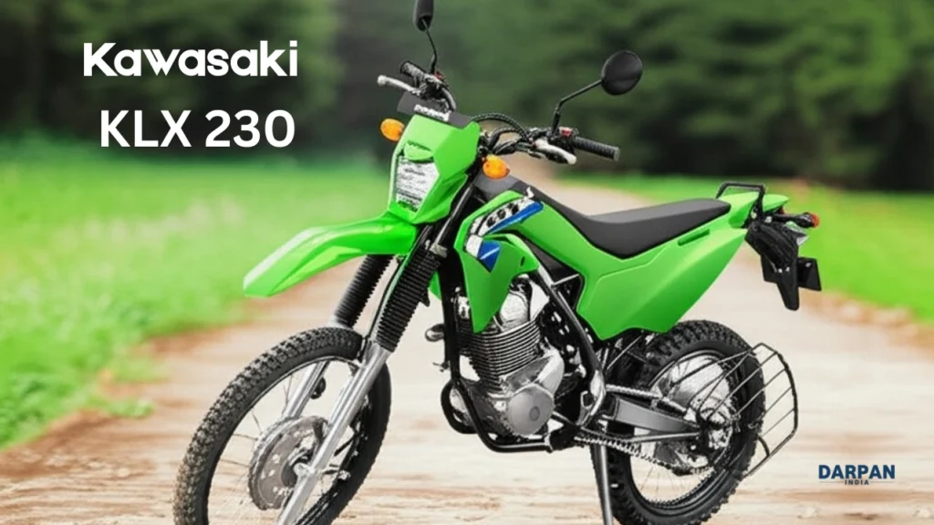 kawasaki klx 230 off-road riding action shot