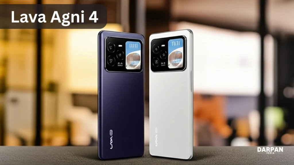 lava agni 4 expected design with flat edges and white back panel