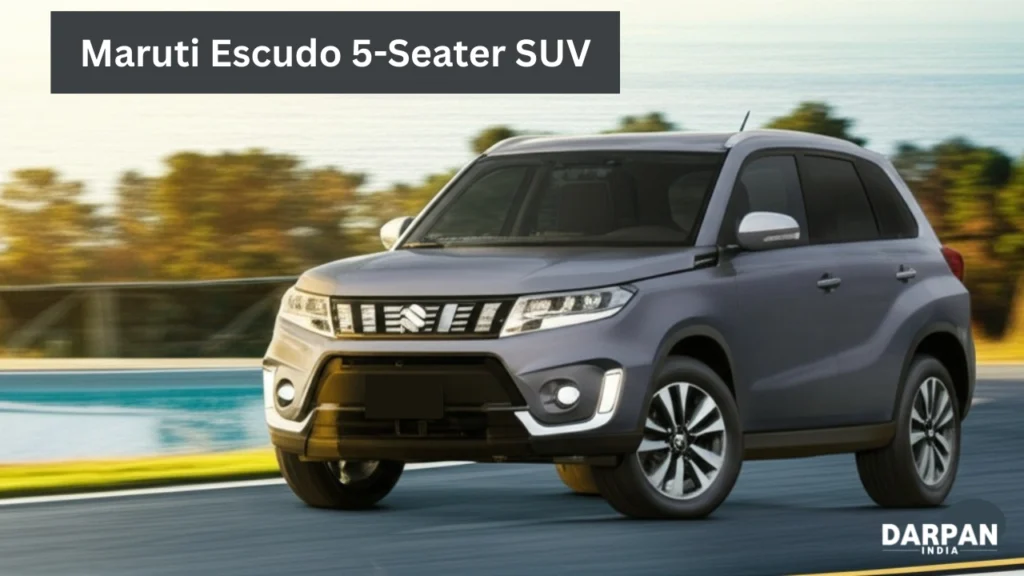 maruti escudo 5 seater suv driving on road