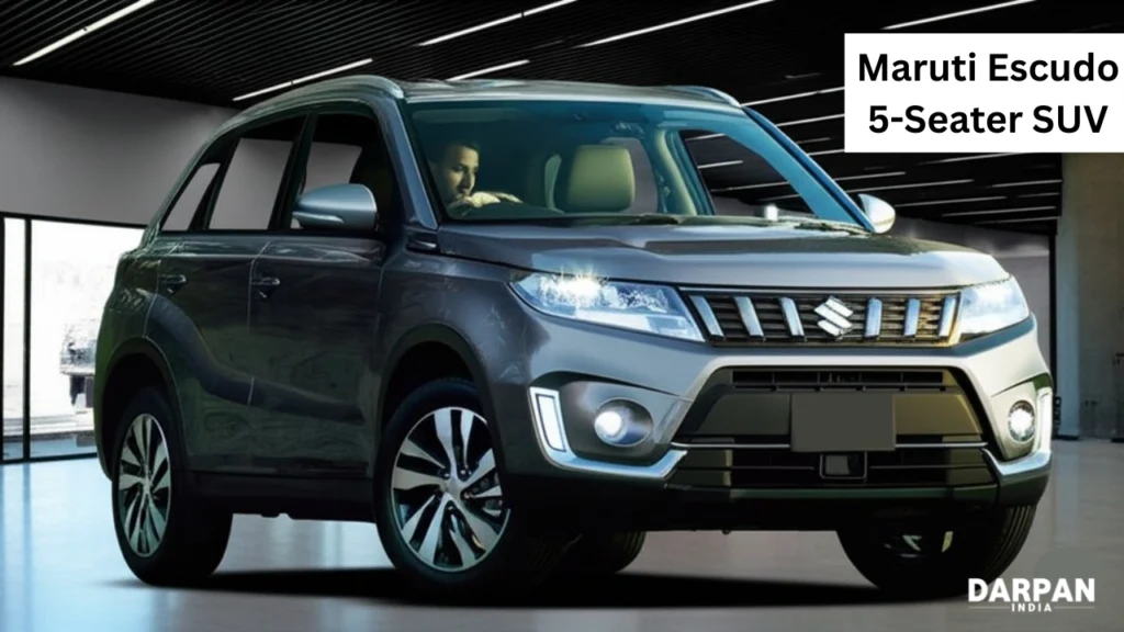 maruti escudo 5 seater suv front and side view in showroom