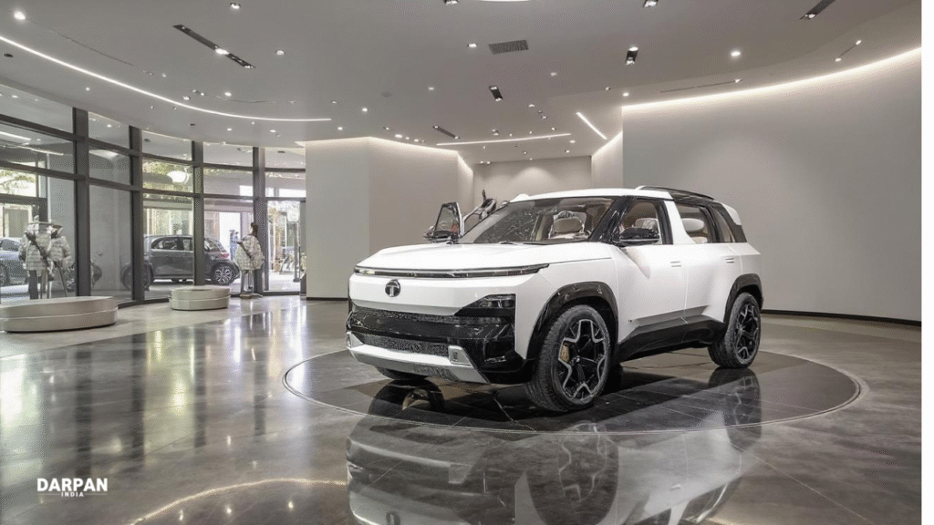 tata sierra electric suv front view
