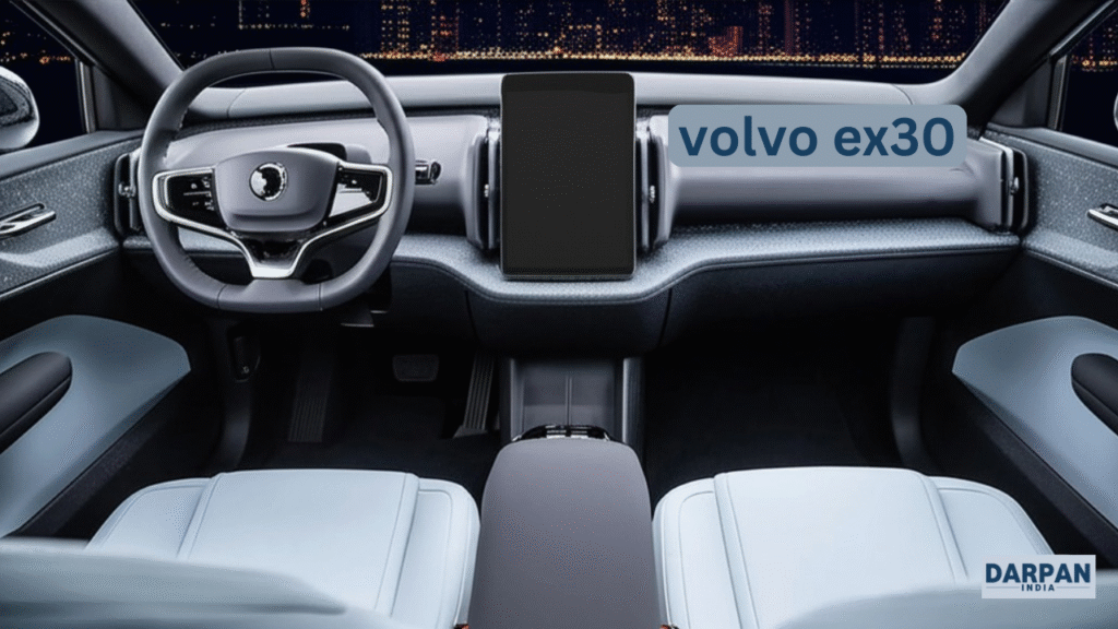 volvo ex30 car interior with minimalist design